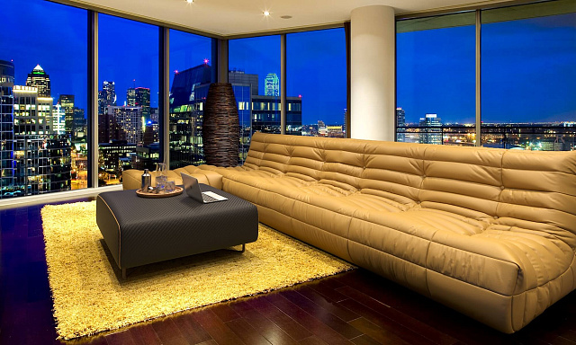 Длинные диваны от Gliver для гостиной, диван ДеФранс